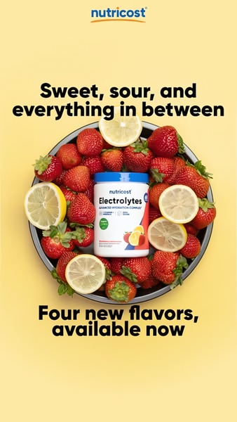 electrolyte supplement, hydration powder, sports drink mix, electrolyte powder, fitness supplement, workout supplement, hydration supplement, new arrival, product launch, flat lay, fresh, playful, yellow, red